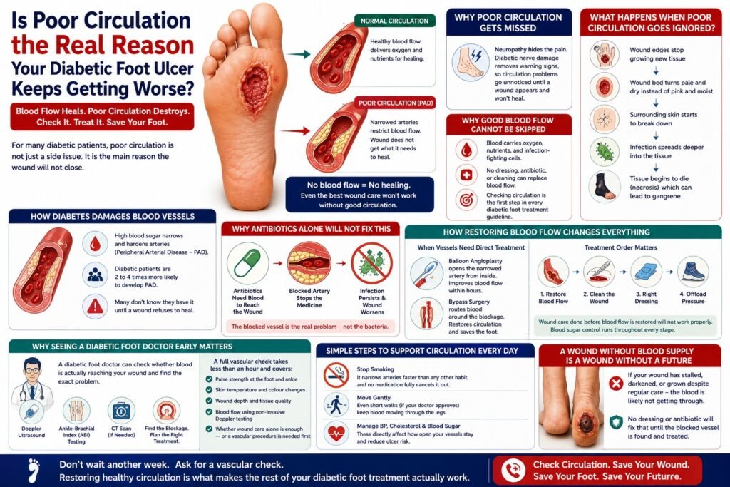 Is Poor Circulation the Real Reason Your Diabetic Foot Ulcer Keeps Getting Worse?